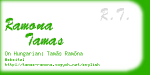 ramona tamas business card